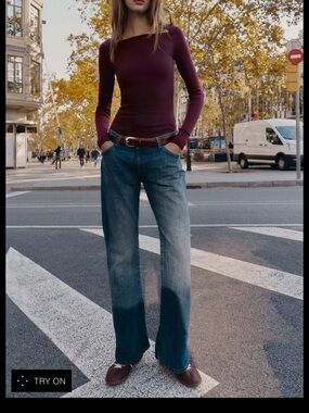 Zara Rib Long Sleeve T-shirt